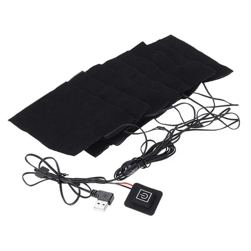 8 in 1 USB Electric Clothes Heating Pad Carbon Fiber Heated Clothes Pad Sheet Heater For Warm