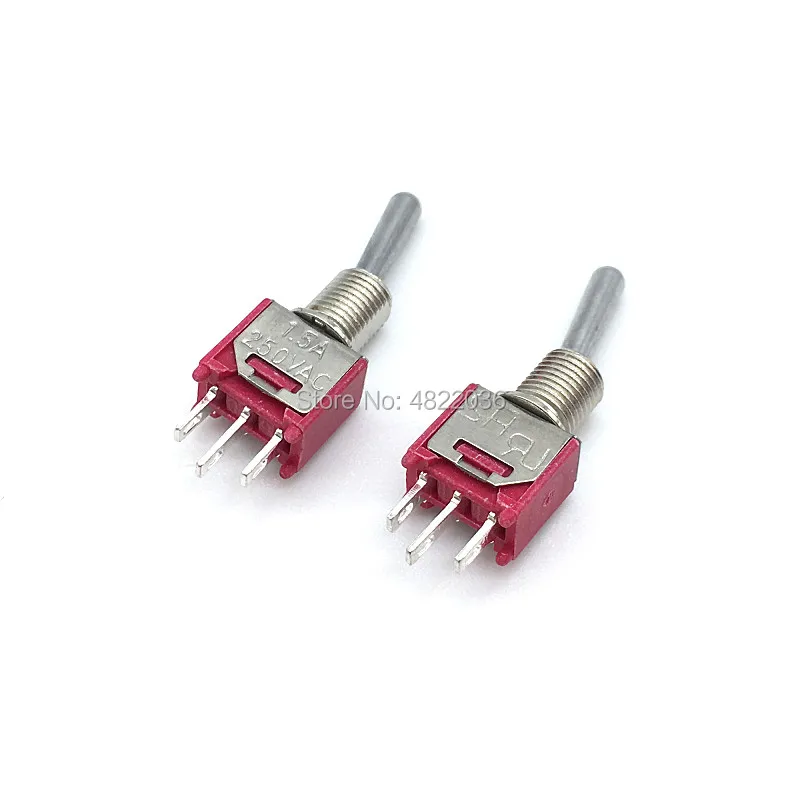 Высококачественный 5 шт. SH TS-4 3Pin ON-ON поддерживается 3 контакта 2 положения SPDT мм