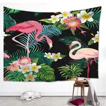 Tropical Paradise Birds Musa Basjioo Banana Leaves Tapestry Cloth Home Decoration Blanket Curtain