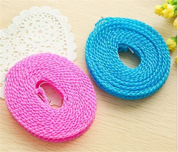 

New 100pcs 3 Meters Clotheslines Clothes Dryer Outdoor Cloth Hanging Rope Windbreak Non-slip Clothesline