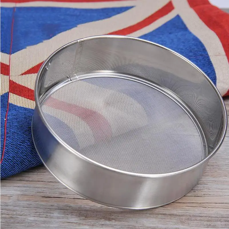 

Stainless Steel Sieve Cup Screen Mesh Powder Flour Sieve Colander Sugar Filter Mesh Sifting Strainer Kitchen Cake Baking Tools