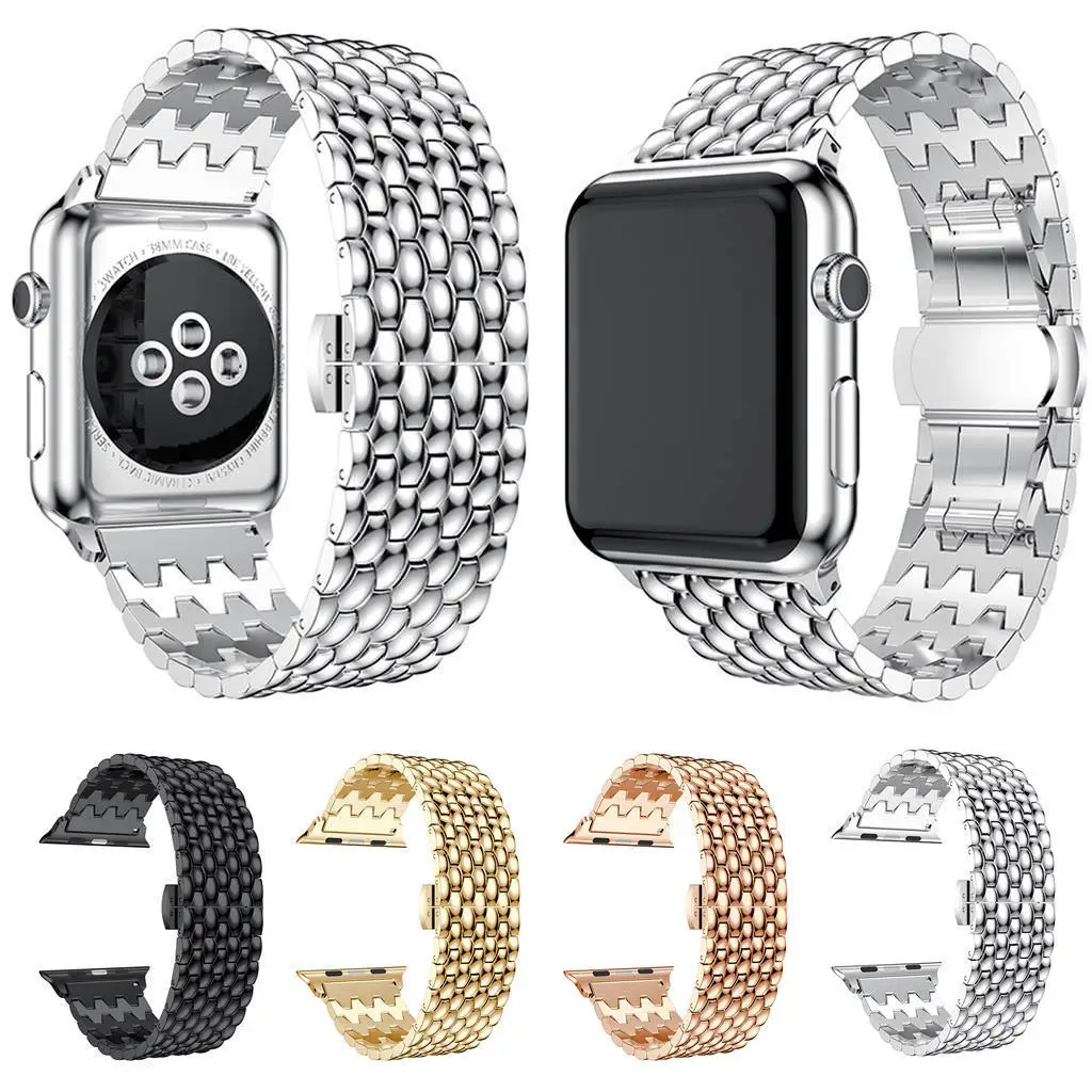 

Shellhard 1pc Luxury Stainless Steel link bracelet band For Apple Watch Series 1 2 3 4 iwatch Stainless Steel Strap 38/42mm