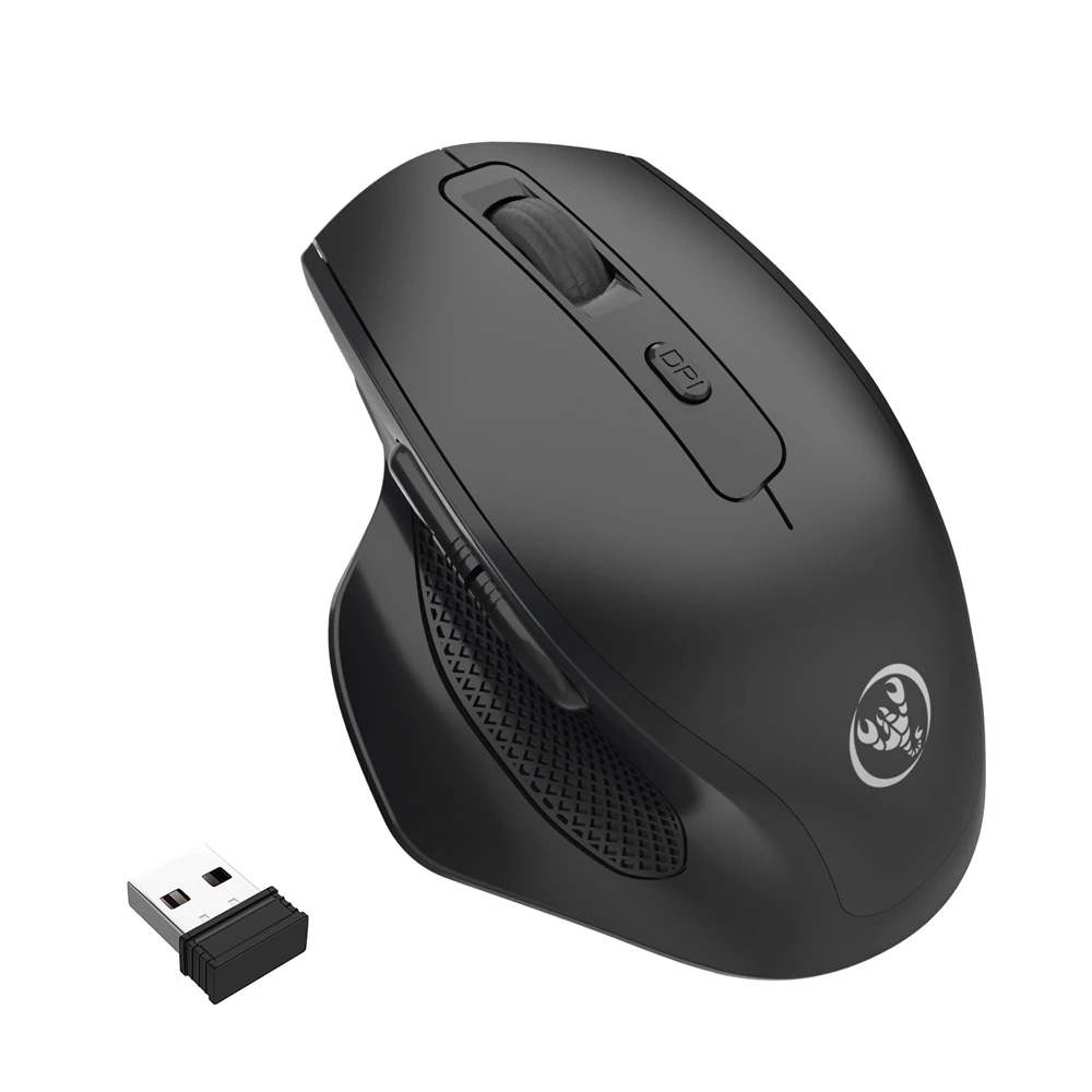 Hxsj 2 4G Receiver Wireless Game Mouse Adjustable 2400Dpi 6 Buttons Rechargeable Vertical Healthy Mouse Mice