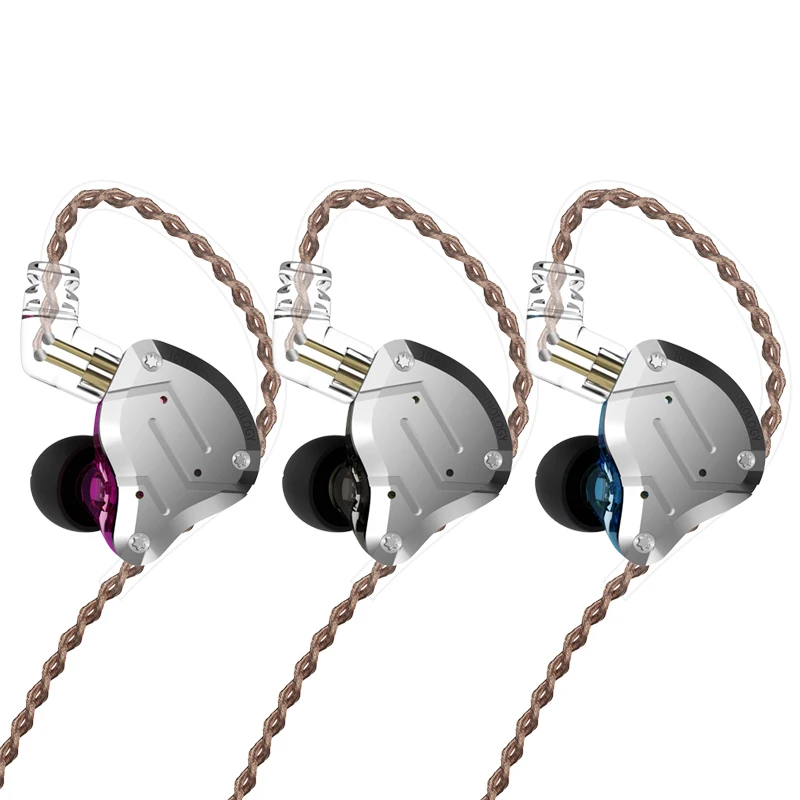 Плотным верхним ворсом KZ ZS10 Pro 4BA + 1DD наушники 10 блок Hi Fi регулятор баса подвижные