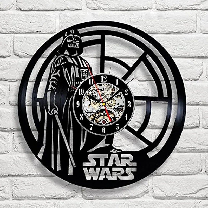 Star Wars Art Vinyl Wall Clock Gift Room Modern Home Record Vintage Decoration Led With 7colors Star Wars Art Vinyl Wall Clock Gift Room Modern Home Record Vintage Decoration Led With 7colors