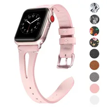 Кожаный ремешок с цветочным принтом для Apple Watch Series 4, 3, 2, 1, браслет для iWatch 4, 38 мм, 42 мм, 40 мм, 44 мм, ремешок на запястье