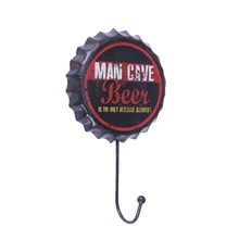 Porte-bouteille décorative en fer 1 pièce | Support mural, bouchon de bouteille de bière crochet de sac, organisateur de porte-clés pour le Bar, le bureau et la maison