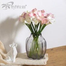 1 шт. Искусственные цветы из искусственной кожи для украшения дома, букеты на свадьбу, вечеринку, День матери, букет цветов