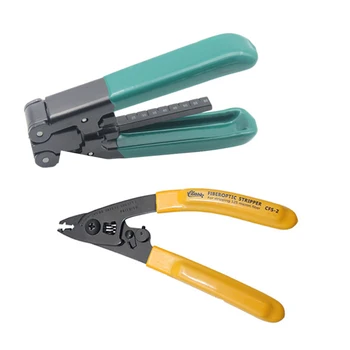 

Fiber Optic Tool Kits Plice Fibre stripping +Fiber Optic Stripper Peel off Coating Fiber Optic Equipment