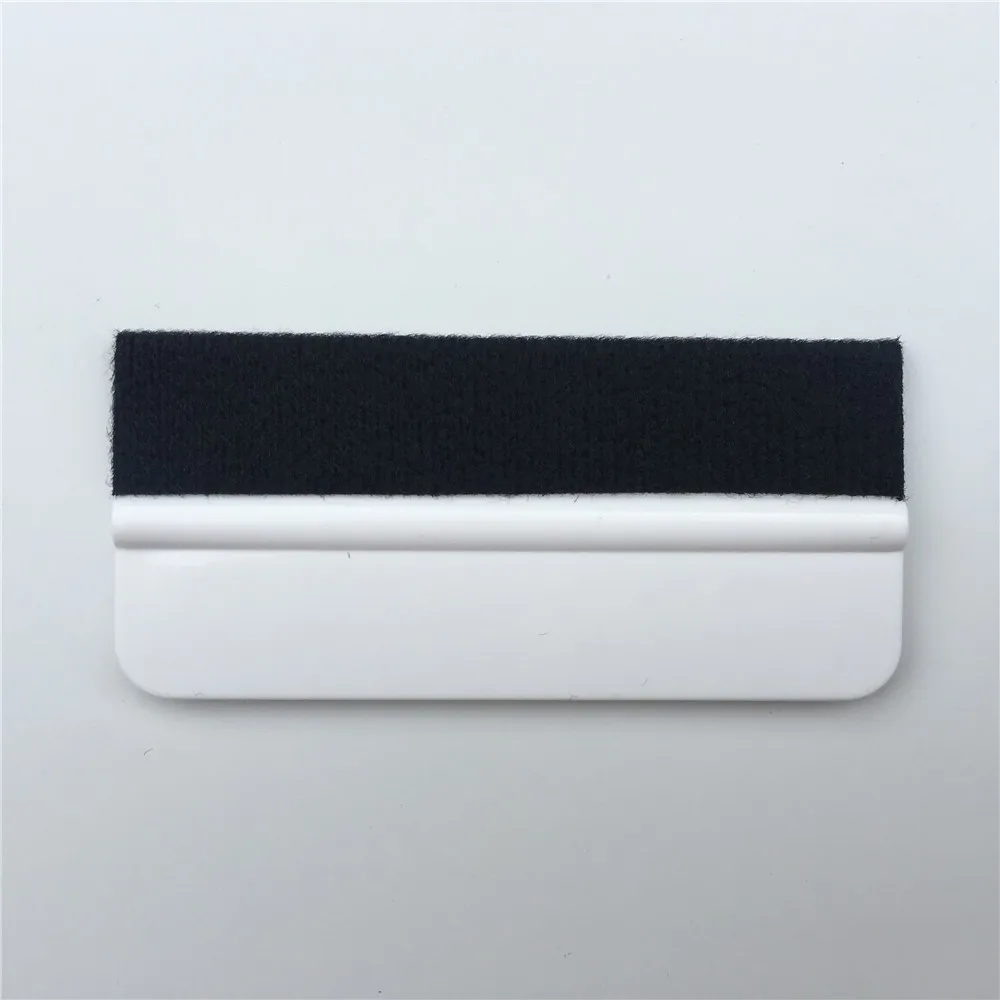 

100pcs/Lot Custom LOGO 10*4.5CM Flexible Felt Mini Squeegee Scraper Vinyl Application Tools For Car Wrapping Film Promotion Gift