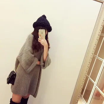 

Woman Winter Wear Casual Loose Long Sleeve Pullover Thickening Sweater