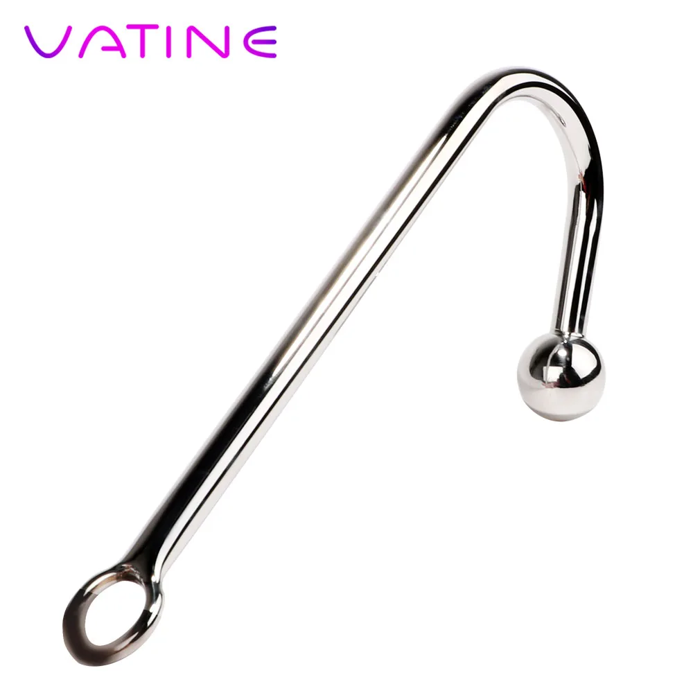 VATINE Anal Plug Dilator Metal Hook Butt with Ball Adult Products Stainless Steel Sex Toys for Men and Women Gay | Красота и здоровье
