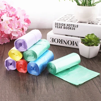 

5pcs/set Flat Mouthstyle Breakpoint Garbage Bag Thickened Disposable Plastic Bag Trash Bags Waste Bin Rubbish Bags 45*50cm