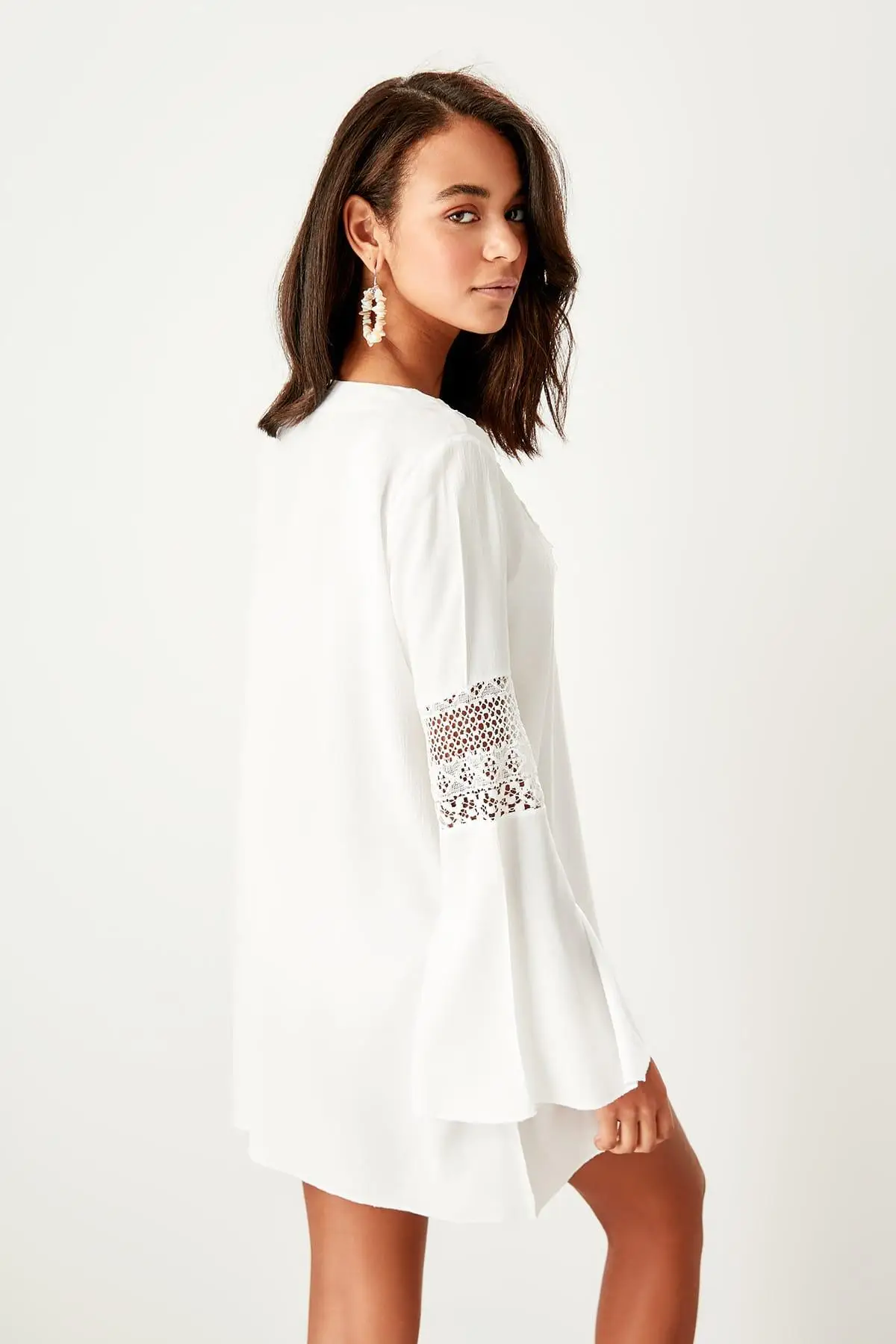 Trendyol с белыми воротничками и detaylı Bluz TBESS19DU0194 |