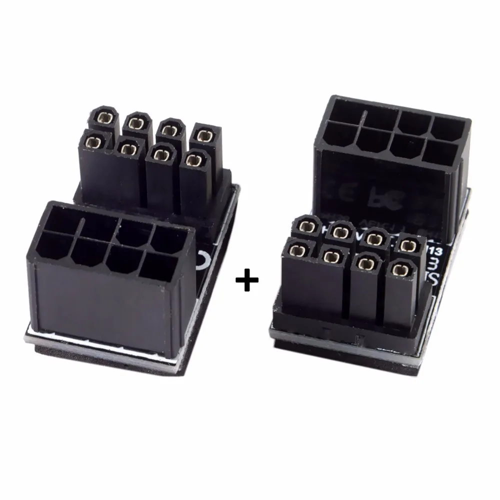 

ATX 8Pin Female to 8pin Male 180 Degree AngledPower Adapter for Desktops Graphics Card