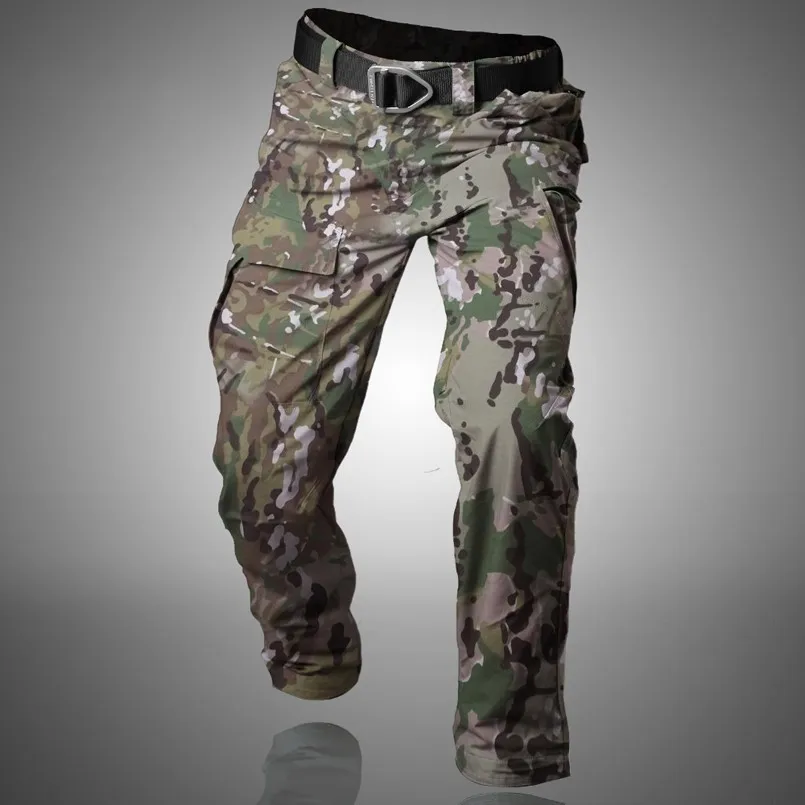 Тактические военные брюки карго мужские водонепроницаемые рип-стоп быстросохнущие брюки с несколькими карманами камуфляжные армейские брюки спецназа
