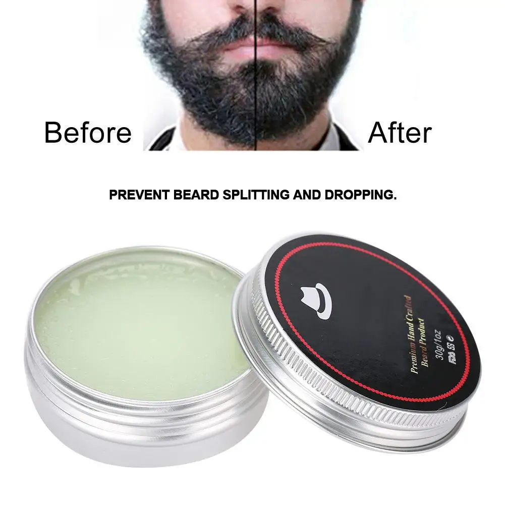 30g Natural Men Beard Grooming Balm Mustache Moisturizing Smoothing Wax