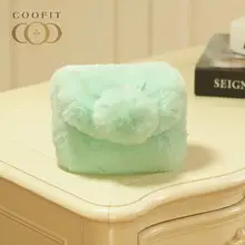 coofit Crossbody Bag For Children Cute Plush Bowknot Ball Decoration Girls Messenger Bags Sweetly Shoulder Bag With 5 Colors