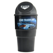 Прочный пластиковый мини домашний автомобиль мусорное ведро может золы мусорное ведро контейнер для мусора