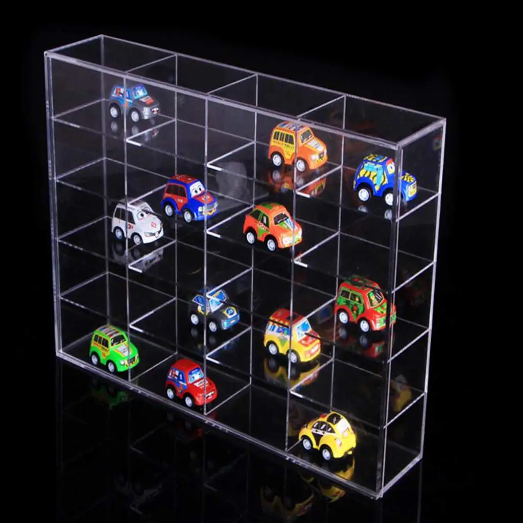 

20 Slots Acrylic Display Box Showcase Display Shelf Exhibition Storage Protection Case for Mini Car Model