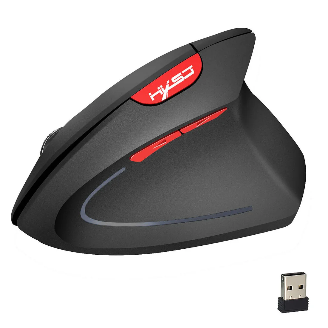 

Hxsj Wireless Mouse Optical 2.4G Mouse Ergonomics 800/1600/2400Dpi Wrist Treatment Vertical Mouse For Pc And Notebook