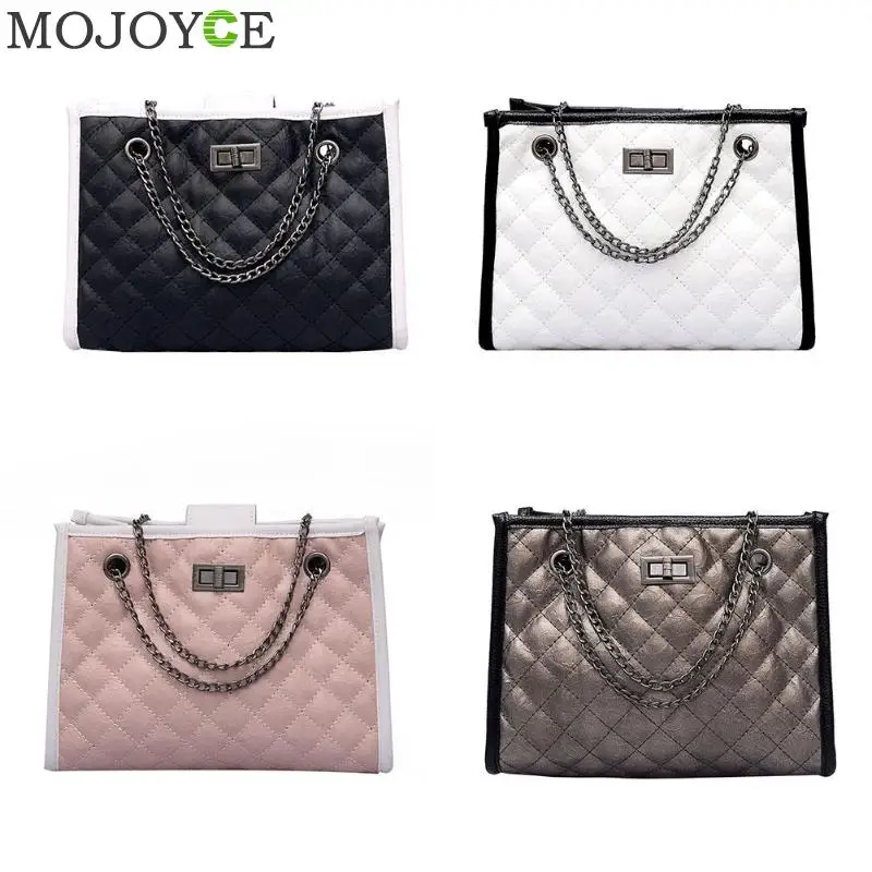 2018 Fashion Brand Women Plaid Bags Large Tote Bag Female Handbags Designer Black Leather Big ...