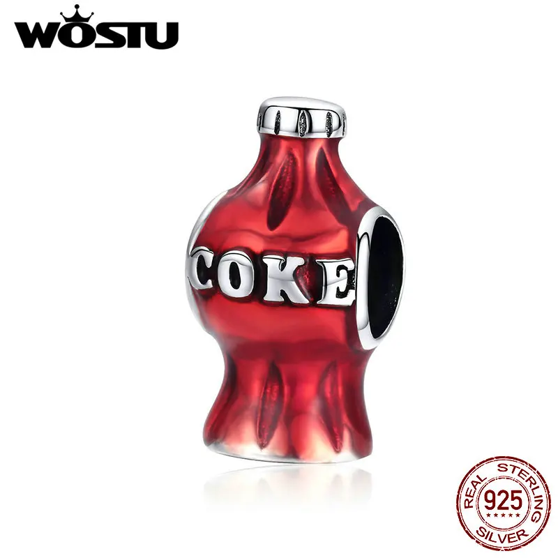 WOSTU Red Cola Beads Fit Bracelet &amp Bangle Authentic 925 Sterling Silver For Women Gift Party Bar Wedding DXC1159 | Украшения и