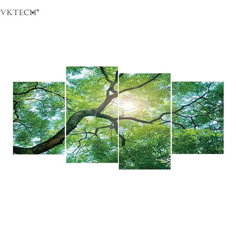 

4pcs 5D DIY Full Drill Diamond Painting Big Tree Diamond Embroidery Cross Stitch for Home Decoration Wall Art Sticker Picture