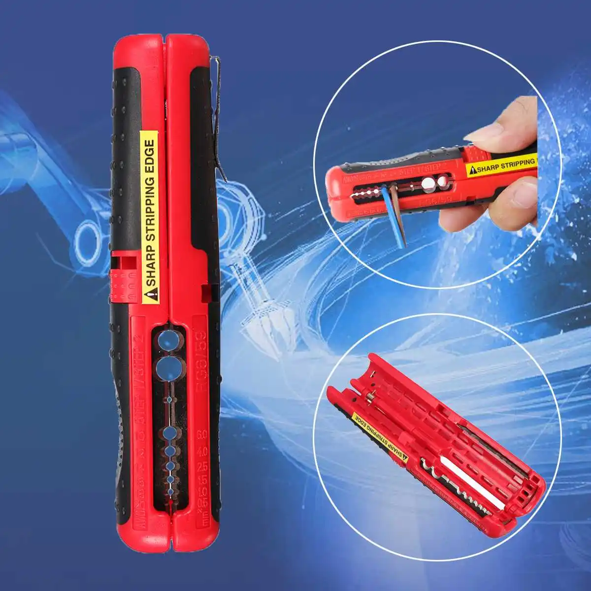 

Cable Wire Pen Cutter Stripper RG59/RG6 Wire Stripper Double Blades Shell Self-opening Spring Automatic Cable Cutter Pliers New