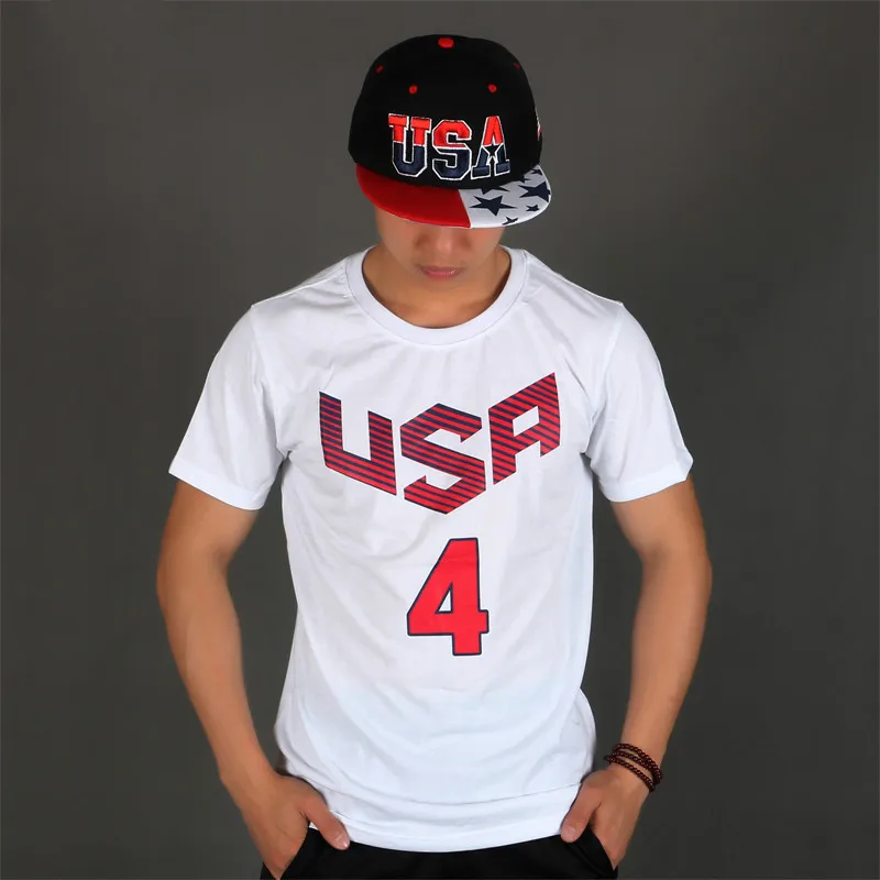 2016 EQUIPO DE ee.uu. marcas hombres Baloncesto ee.uu. equipo manga corta Camiseta algodón absorbente transpirable de manga corta T-shirt MY280 2016 EQUIPO DE ee.uu. marcas hombres Baloncesto ee.uu. equipo manga corta Camiseta algodón absorbente transpirable de manga corta T-shirt MY280