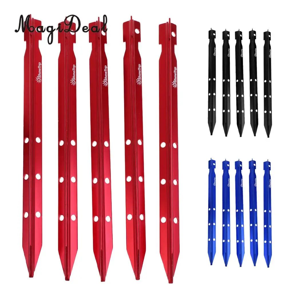 MagiDeal 5 Pieces Heavy Duty Aluminium Alloy Camping Snow Sand Tent