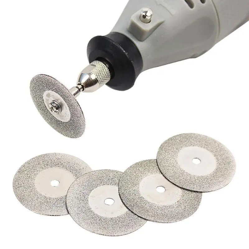 12pcs/set 30mm Mini Diamond Saw Blade Silver Cutting Discs with 2X
