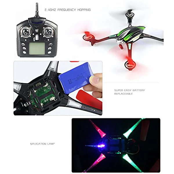 Wltoys Skylark V636 Quadcopter 4CH 6 Axis GYRO Electirc RC Remote Control Helicopter 2.4Ghz Headless Mode 3D Flip Drone
