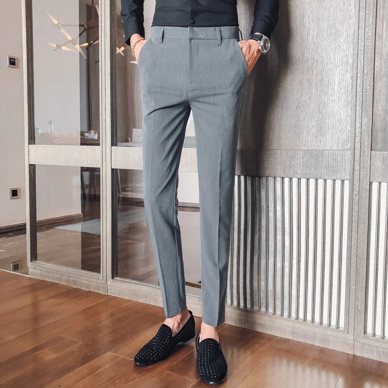 Платье Брюки Slim Fit Greyblack мужские деловые штаны деловые классические брюки мужские брюки офисные брюки мужские