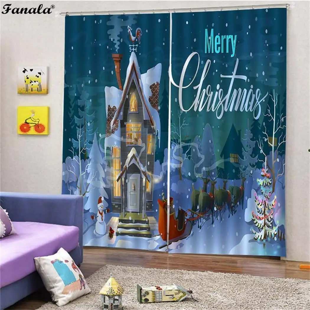 Blocks Sunlight UV Protection 3D Pattern Curtains Home Decoration As Picture | Дом и сад