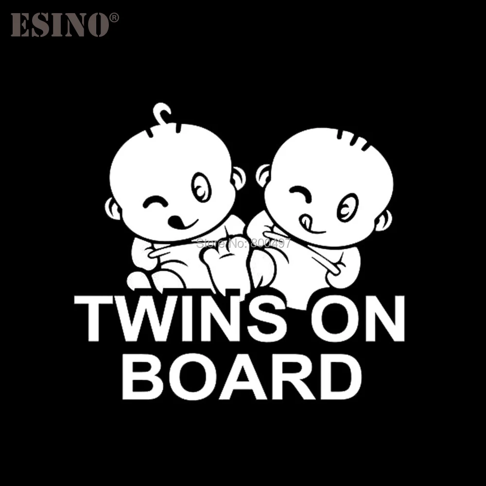 10 x новейший дизайн забавные Близнецы на борту автомобиля креативные