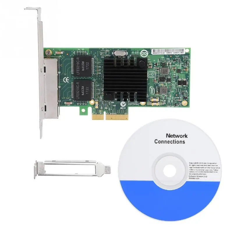 4 Port PCI E Gigabit Network Card for Intel 82580 Server Adapter ...