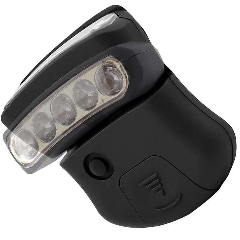 

Portable Waterptoof Outdoor Camping 5 LED Clip-On Cap Lamp Light Head Torch lamp Led Flashlight Light For Fishing Hunting