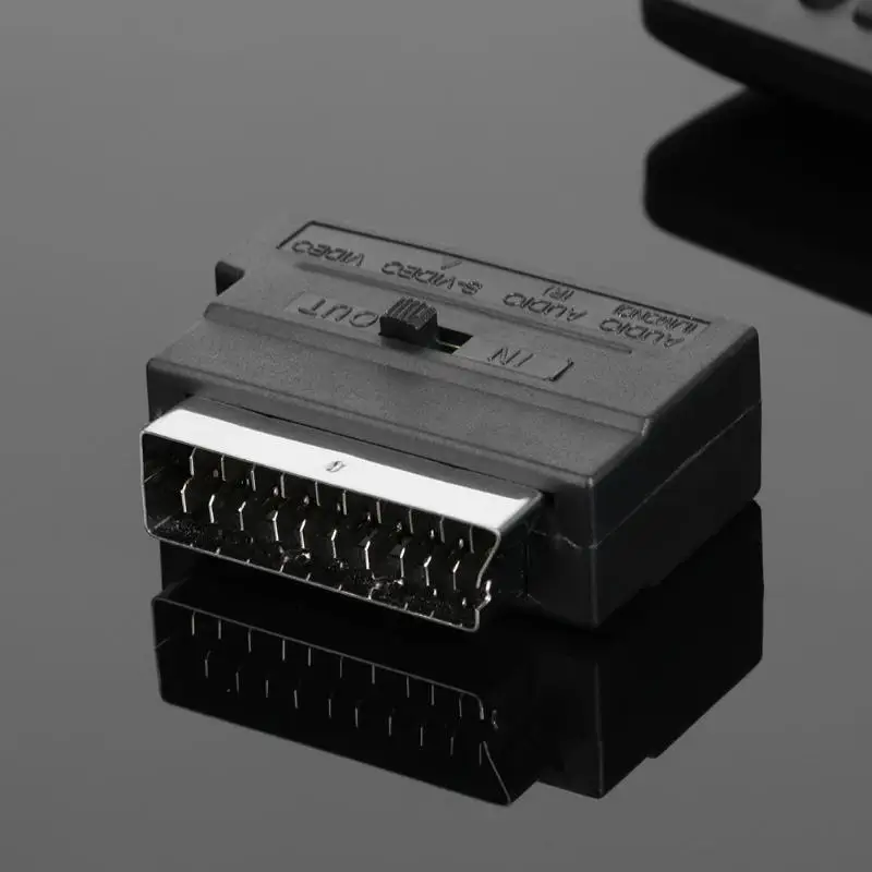 RCA разъем 21pin S-Video/AV/tv/аудио адаптер для SCART евро плагин 21pin Scart штекер RCA Женский конвертер видео аксессуары