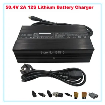 

50.4V 2A Charger 12S 44.4V 10ah 15AH 20AH E-Bike Li-ion Battery Smart Charger 44V Lipo/LiMn2O4/LiCoO2 battery Charger