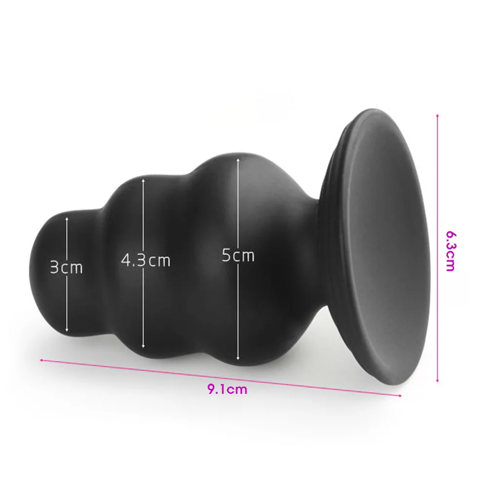 1Pc Silicone Butt Anal Plug With Vacuum Suction Cup Anus Peep Prostate Massager Enema Anal Beads Male Female Adult Sex Toys