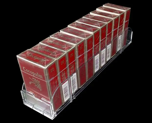 

Free shipping Cigarette divider Automatic propulsion locker drawer drink display stand container Tobacco Cosmetic display box