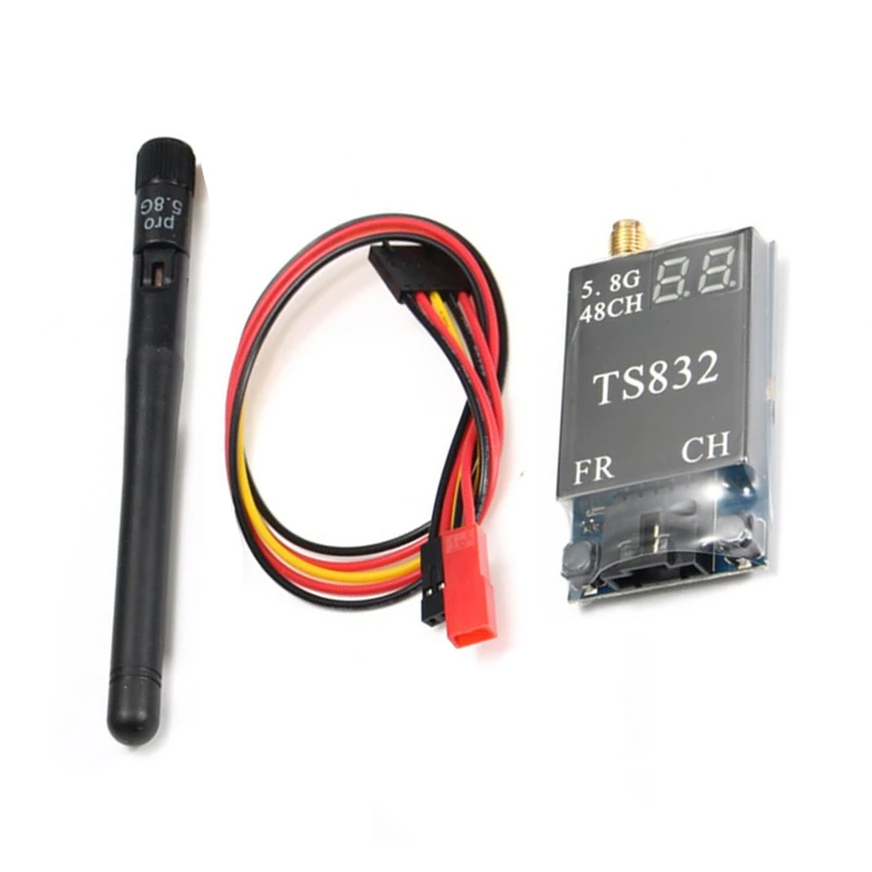 

TS832 FPV 5.8G 48CH 600mW 7.4-16V Wireless AV Signal Transmitter W/ Antenna