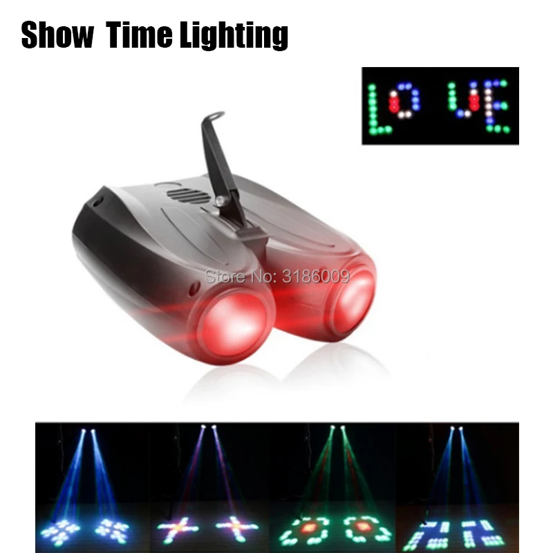 تظهر وقت LED مزدوج رئيس المنطاد القمر مصباح على شكل وردة الترفيه المنزلي DJ حزب ديسكو ضوء الصوت العمل الكرتون بناء كتلة