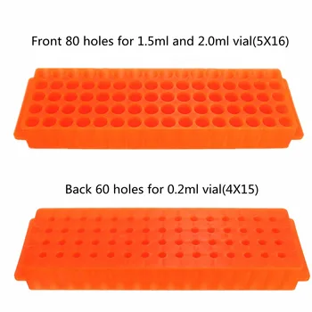

2 Side 60/80 Hole Plastic Test Tube Rack Laboratory Test Tubes Holder Stand Bracket Rack 0.2ml/1.5ml/2ml Micro Centrifuge