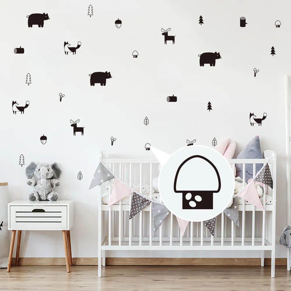 Funlife DIY Elk Fox геометрический Рождественский домашний Декор стикер в скандинавском