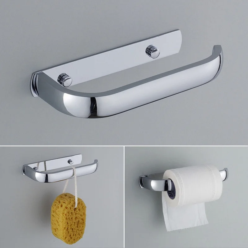 

Toilet Paper Holder Wall Mount Tissue Roll Hanger Stainless Steel Bathroom Towel Rack Armrest Wall Fittings