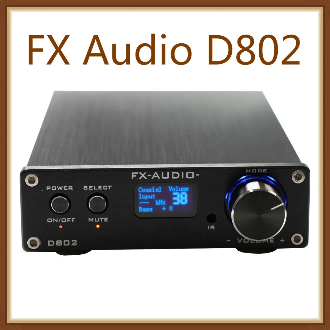 FX Audio D802 80 Вт* 2 192 кГц коаксиальный/оптический/USB Класс D цифровой усилитель мощности+ пульт дистанционного управления