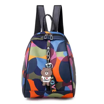 

Printing Travel Backpacks Women Nylon Knapsacks Small Shoulder School Bags