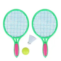 Новые детские двойной теннисные ракетки мяч набор бадминтон пляжные спортивные игрушки Малый Развивающие игрушки для детей спортивный